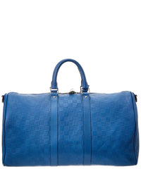 Louis Vuitton Louis Vuitton Blue Damier Infini Keepall Bandouliere 45 (Authentic Pre-Loved)