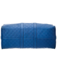Louis Vuitton Louis Vuitton Blue Damier Infini Keepall Bandouliere 45 (Authentic Pre-Loved)