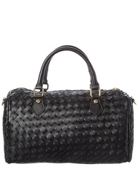 Persaman New York Greta Handwoven Leather Duffel Bag