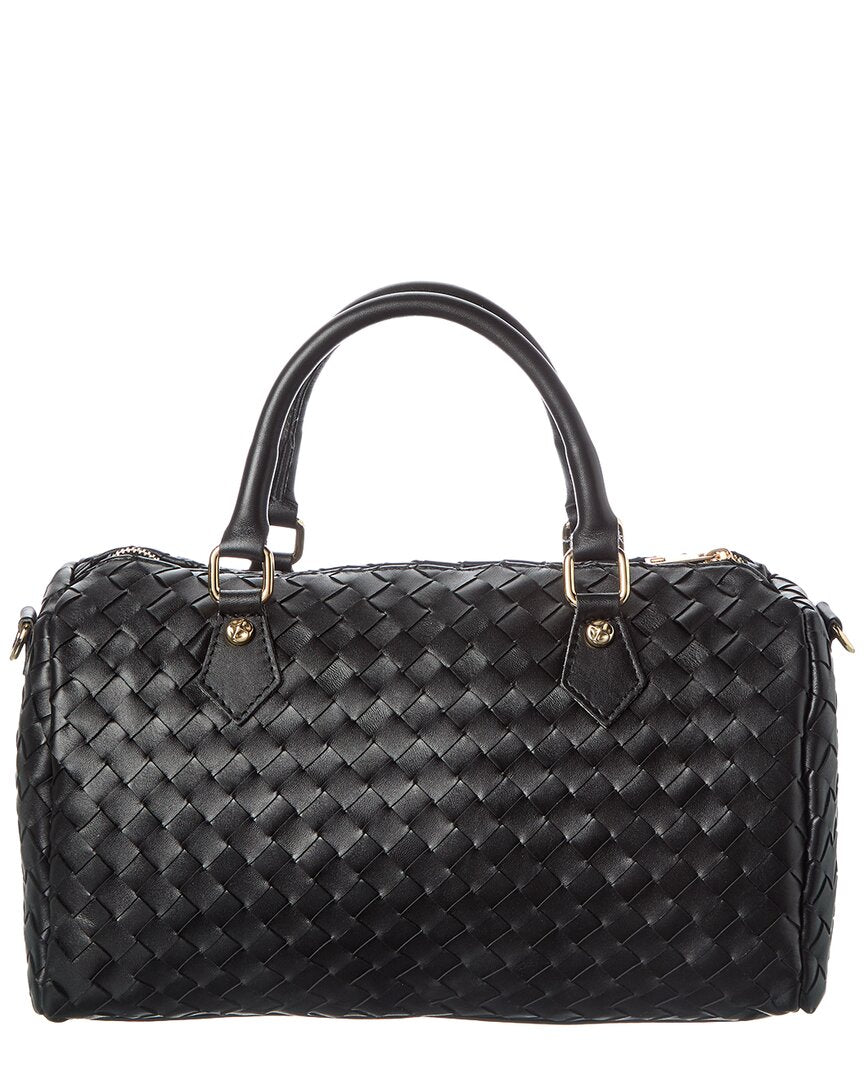 Persaman New York Greta Handwoven Leather Duffel Bag