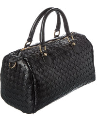 Persaman New York Greta Handwoven Leather Duffel Bag