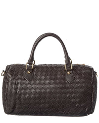 Persaman New York Greta Handwoven Leather Duffel Bag