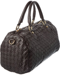 Persaman New York Greta Handwoven Leather Duffel Bag
