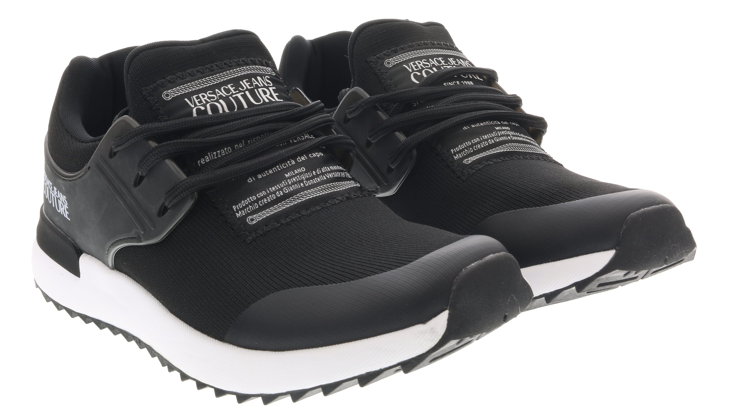 Versace Jeans Couture Black Signature Athletic Fashion Sneakers