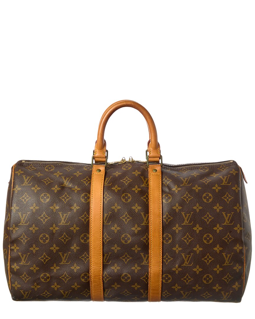 Louis Vuitton Brown Monogram Canvas Keepall 45 (Authentic Pre-Loved)