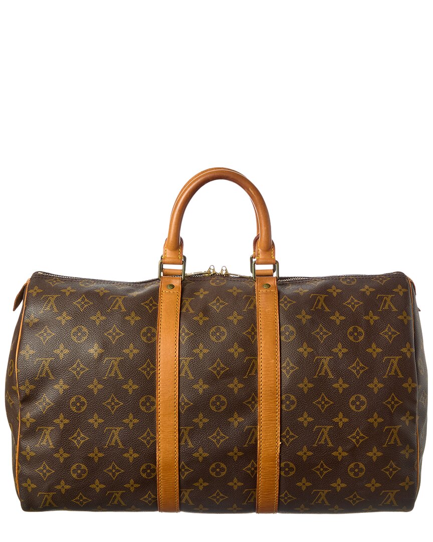 Louis Vuitton Brown Monogram Canvas Keepall 45 (Authentic Pre-Loved)