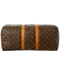 Louis Vuitton Brown Monogram Canvas Keepall 45 (Authentic Pre-Loved)