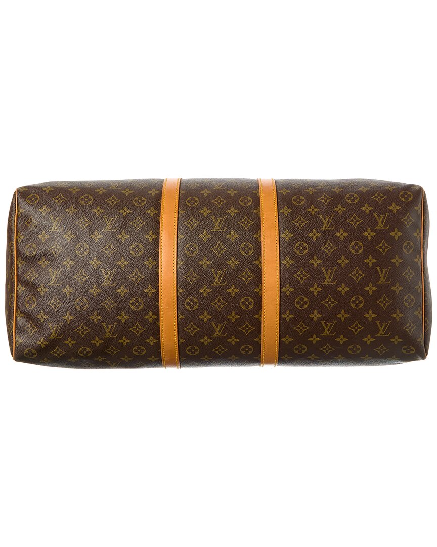 Louis Vuitton Brown Monogram Canvas Keepall 60 (Authentic Pre-Loved)