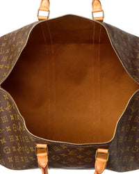 Louis Vuitton Brown Monogram Canvas Keepall 60 (Authentic Pre-Loved)