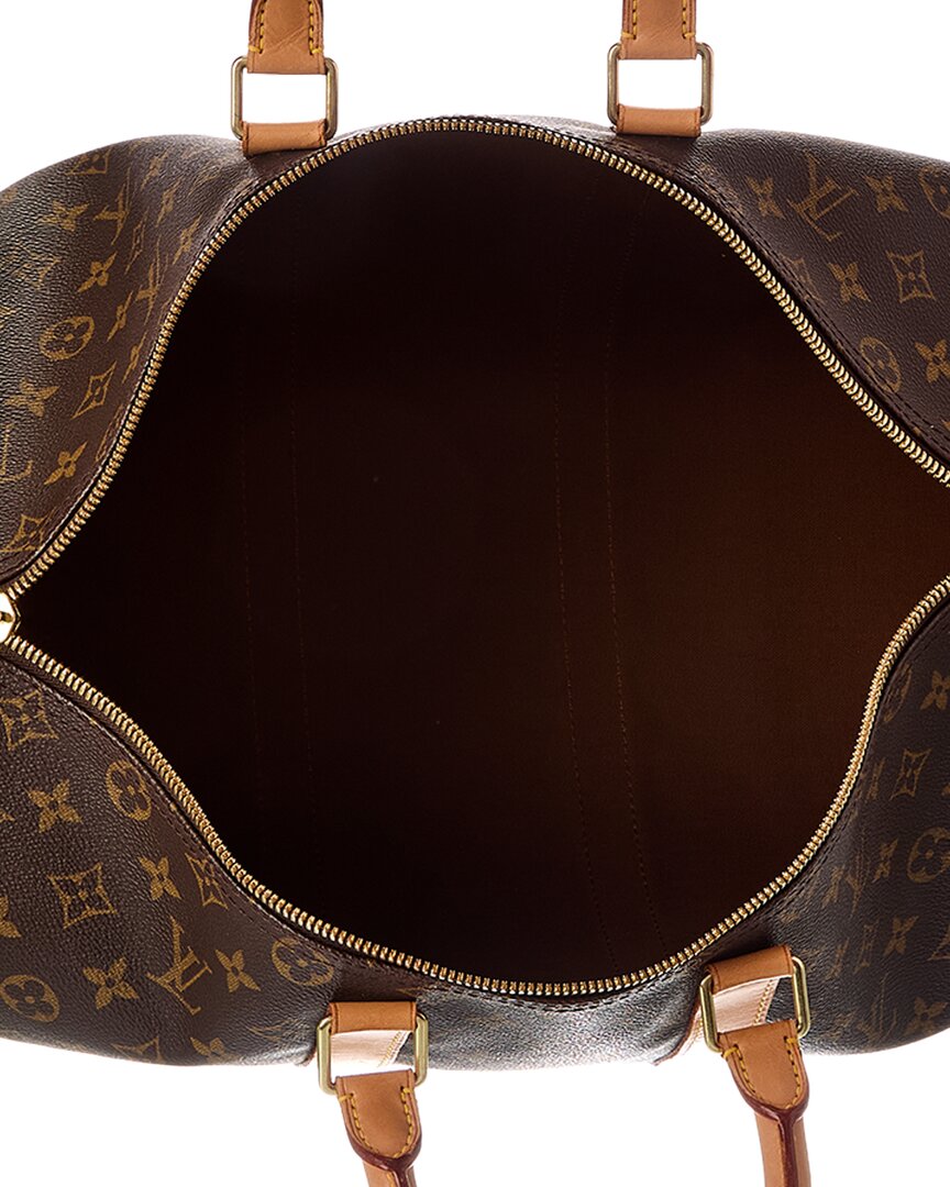 Louis Vuitton Louis Vuitton Brown Monogram Coated Canvas Keepall 45 Mss (Authentic Pre-Loved)