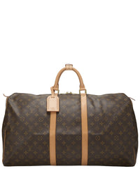 Louis Vuitton Louis Vuitton Brown Monogram Canvas Keepall 55 (Authentic Pre-Loved)