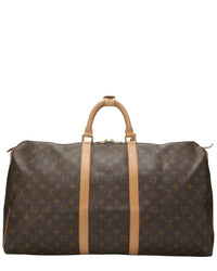 Louis Vuitton Louis Vuitton Brown Monogram Canvas Keepall 55 (Authentic Pre-Loved)