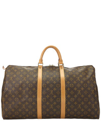 Louis Vuitton Louis Vuitton Brown Monogram Canvas Keepall 55 (Authentic Pre-Loved)