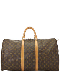 Louis Vuitton Louis Vuitton Brown Monogram Canvas Keepall 55 (Authentic Pre-Loved)