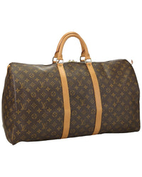 Louis Vuitton Louis Vuitton Brown Monogram Canvas Keepall 55 (Authentic Pre-Loved)