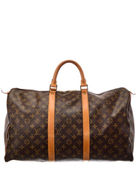 Louis Vuitton Louis Vuitton Brown Monogram Canvas Keepall 50 (Authentic Pre-Loved)
