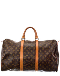 Louis Vuitton Louis Vuitton Brown Monogram Canvas Keepall 50 (Authentic Pre-Loved)