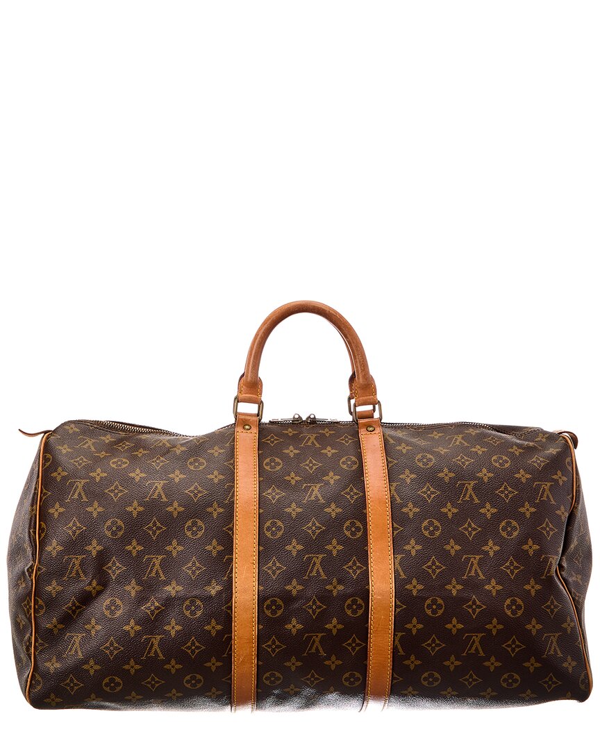 Louis Vuitton Louis Vuitton Brown Monogram Canvas Keepall 55 (Authentic Pre-Loved)