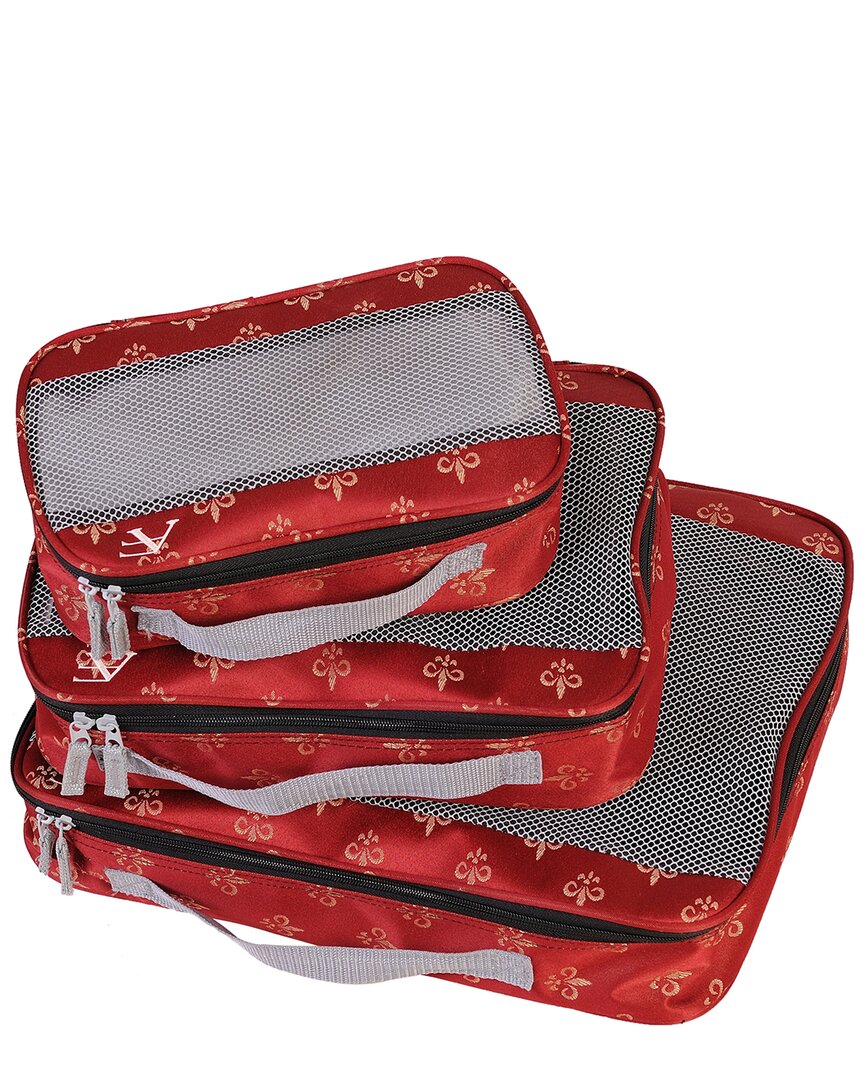 American Flyer Fleur De Lis 3Pc Packing Cubes Set