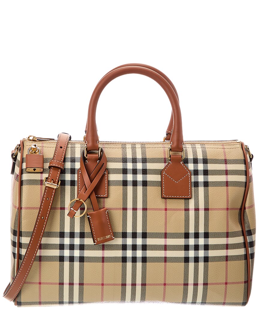 Burberry Burberry Check Canvas Luggage Bag