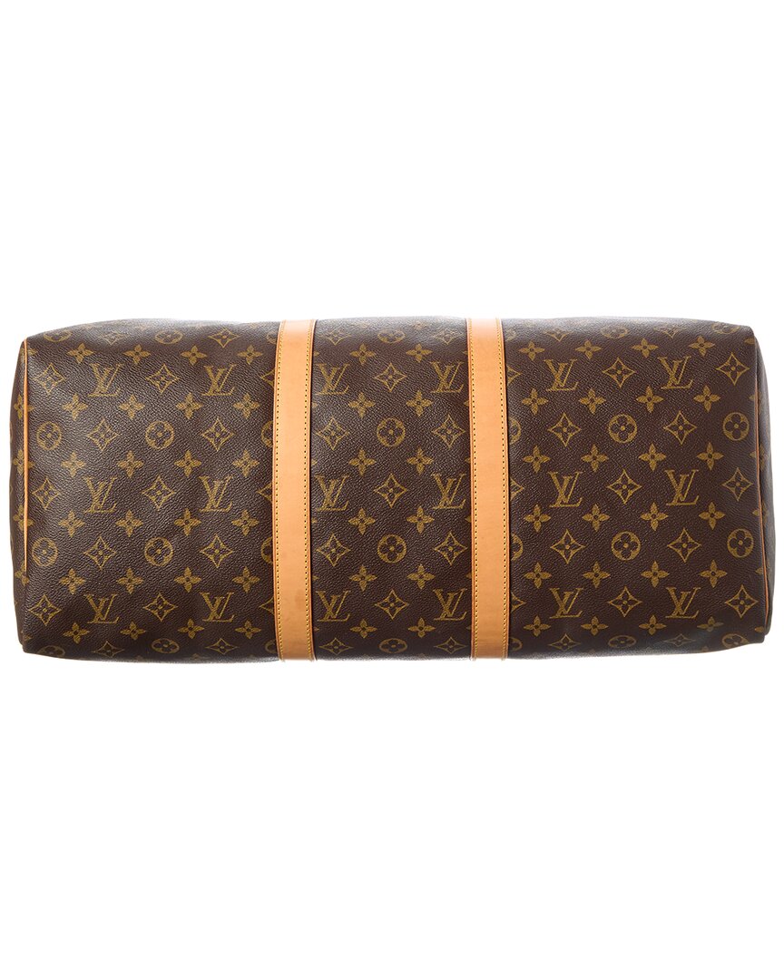 Louis Vuitton Louis Vuitton Brown Monogram Coated Canvas Keepall 50 (Authentic Pre-Loved)
