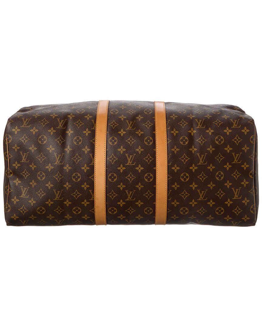 Louis Vuitton Louis Vuitton Brown Monogram Coated Canvas Keepall 55 (Authentic Pre-Loved)