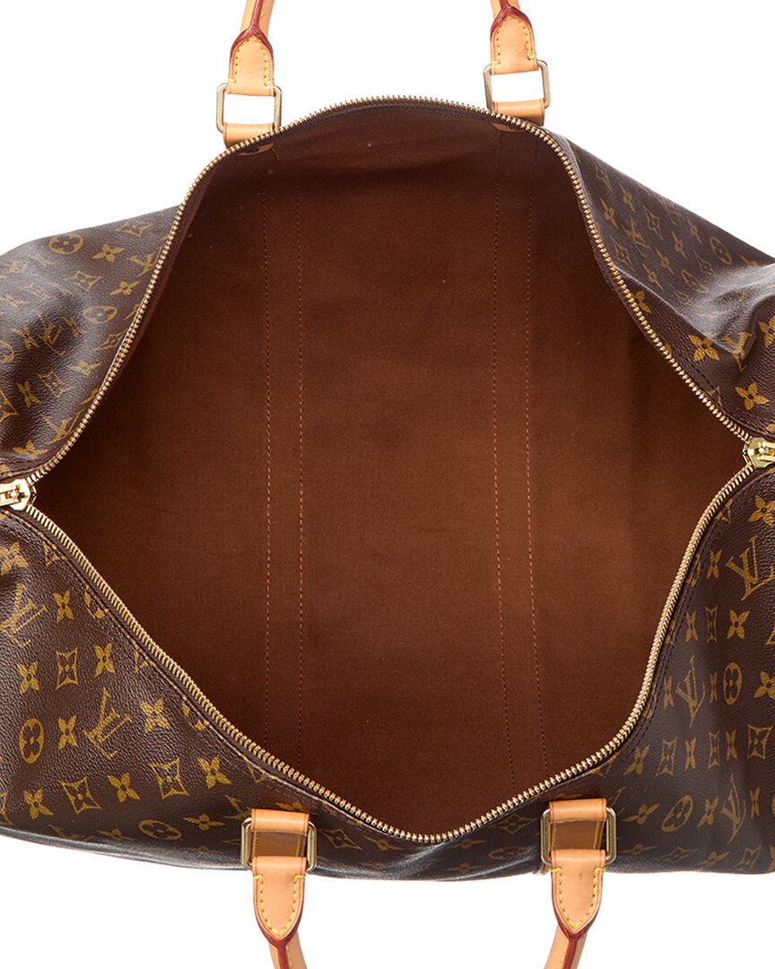 Louis Vuitton Louis Vuitton Brown Monogram Coated Canvas Keepall 55 (Authentic Pre-Loved)