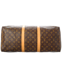 Louis Vuitton Louis Vuitton Brown Monogram Coated Canvas Keepall 50 (Authentic Pre-Loved)