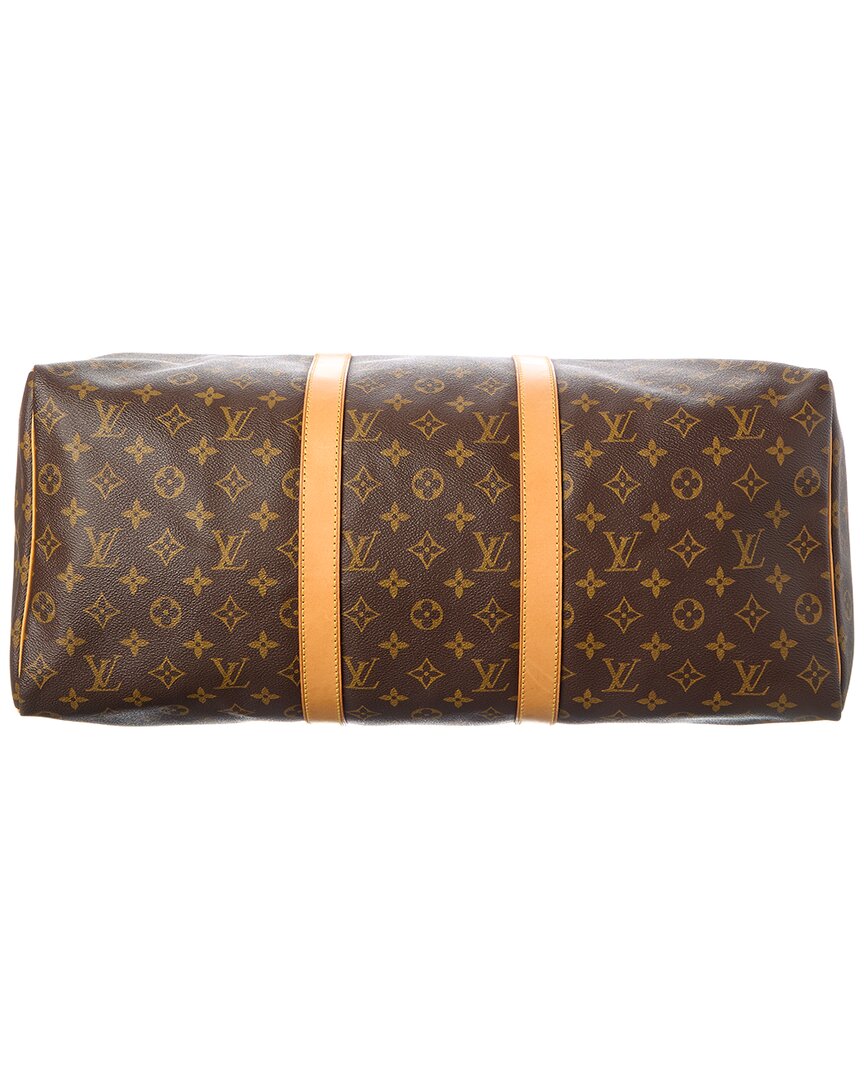 Louis Vuitton Louis Vuitton Brown Monogram Coated Canvas Keepall 50 (Authentic Pre-Loved)