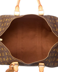 Louis Vuitton Louis Vuitton Brown Monogram Coated Canvas Keepall 50 (Authentic Pre-Loved)