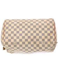 Louis Vuitton White Damier Azur Coated Canvas Speedy 30 (Authentic Pre-Loved)