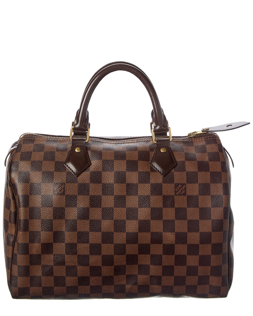 Louis Vuitton Brown Damier Ebene Coated Canvas Speedy 25 (Authentic Pre-Loved)