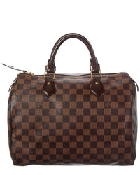 Louis Vuitton Brown Damier Ebene Coated Canvas Speedy 25 (Authentic Pre-Loved)