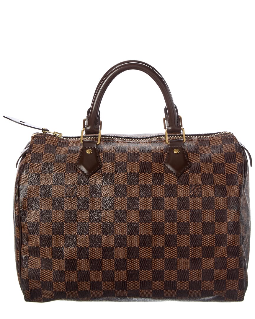 Louis Vuitton Brown Damier Ebene Coated Canvas Speedy 25 (Authentic Pre-Loved)