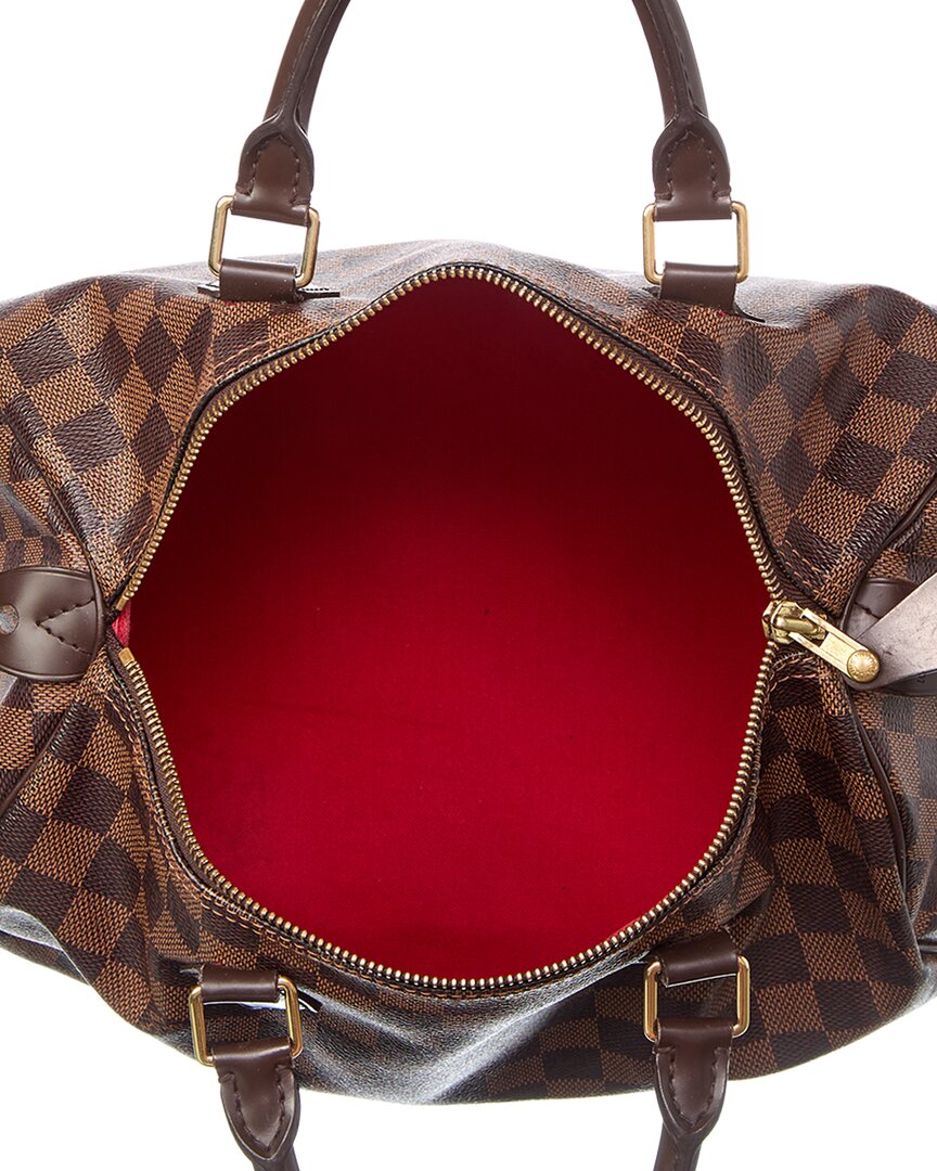 Louis Vuitton Brown Damier Ebene Coated Canvas Speedy 25 (Authentic Pre-Loved)