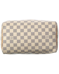 Louis Vuitton Louis Vuitton White Damier Azur Coated Canvas Speedy 25 (Authentic Pre-Loved)