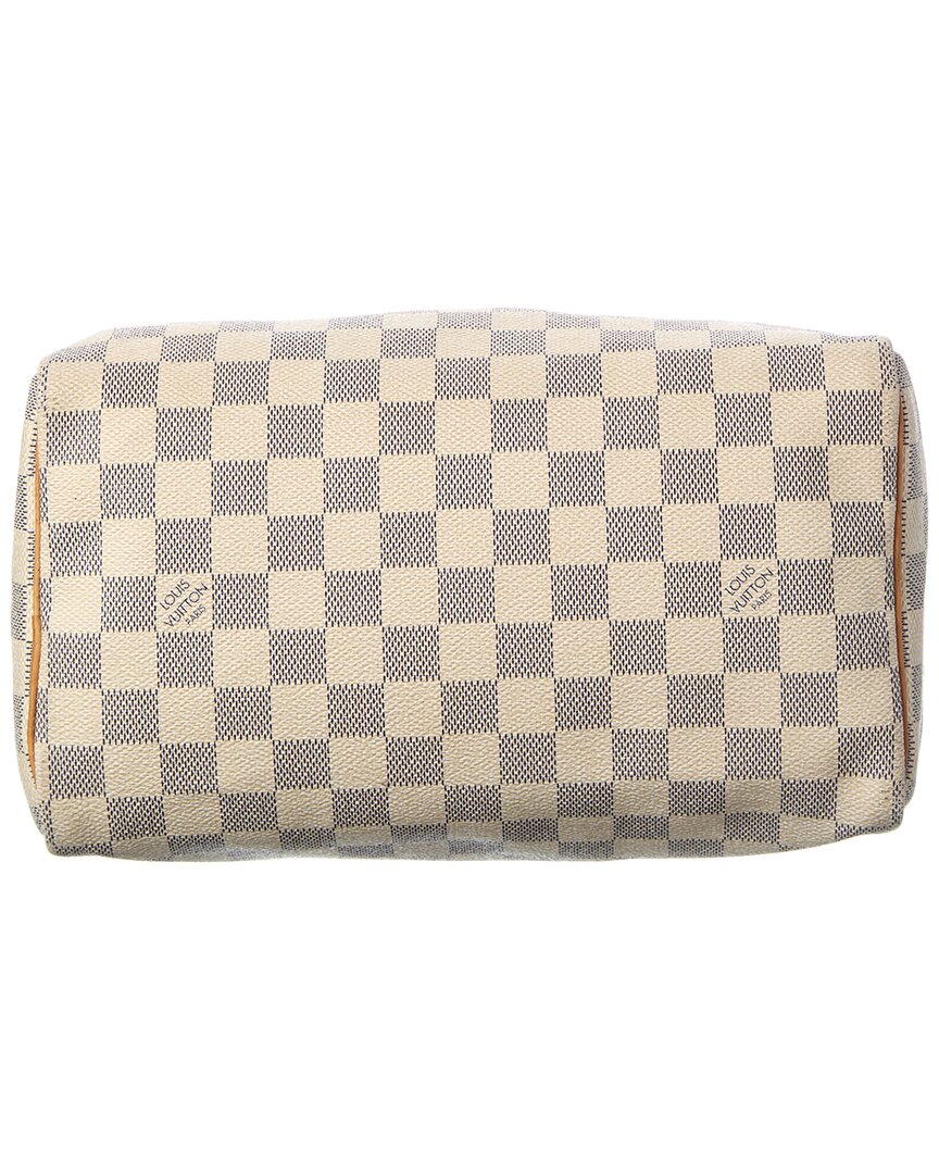 Louis Vuitton Louis Vuitton White Damier Azur Coated Canvas Speedy 25 (Authentic Pre-Loved)