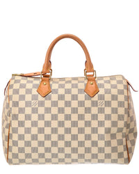 Louis Vuitton Louis Vuitton White Damier Azur Coated Canvas Speedy 30 (Authentic Pre-Loved)