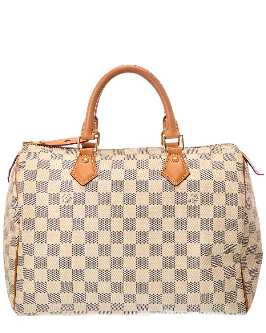Louis Vuitton Louis Vuitton White Damier Azur Coated Canvas Speedy 30 (Authentic Pre-Loved)