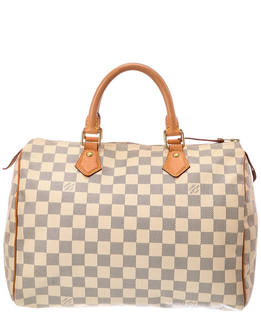 Louis Vuitton Louis Vuitton White Damier Azur Coated Canvas Speedy 30 (Authentic Pre-Loved)