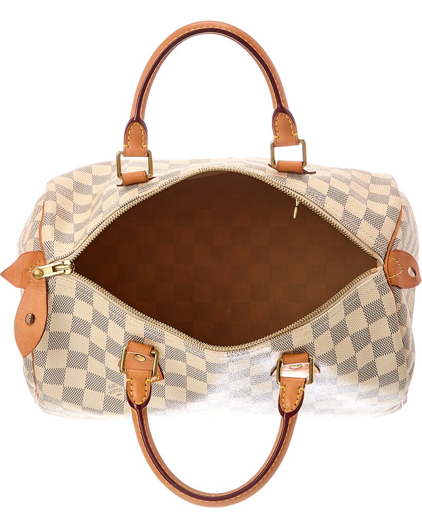Louis Vuitton Louis Vuitton White Damier Azur Coated Canvas Speedy 30 (Authentic Pre-Loved)