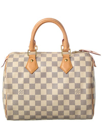 Louis Vuitton Louis Vuitton White Damier Azur Coated Canvas Speedy 25 (Authentic Pre-Loved)