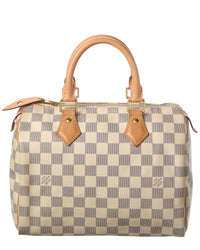 Louis Vuitton Louis Vuitton White Damier Azur Coated Canvas Speedy 25 (Authentic Pre-Loved)