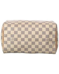 Louis Vuitton Louis Vuitton White Damier Azur Coated Canvas Speedy 25 (Authentic Pre-Loved)