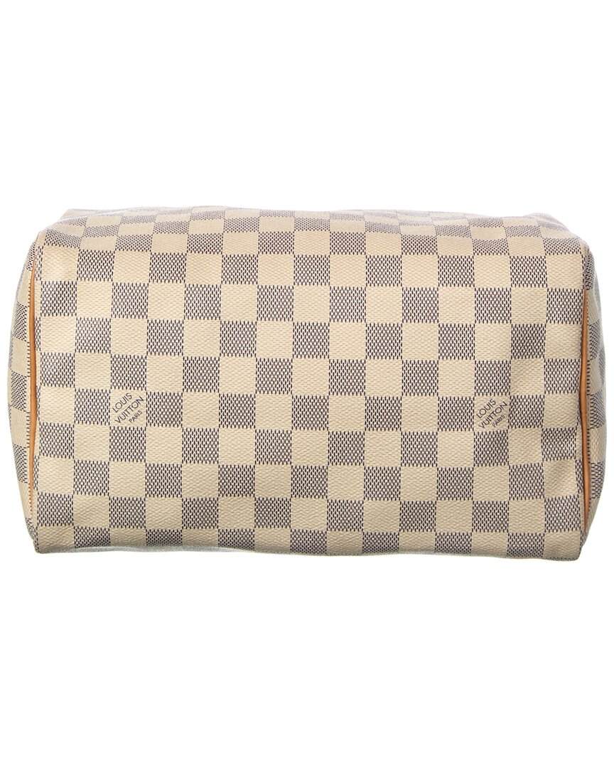 Louis Vuitton Louis Vuitton White Damier Azur Coated Canvas Speedy 25 (Authentic Pre-Loved)