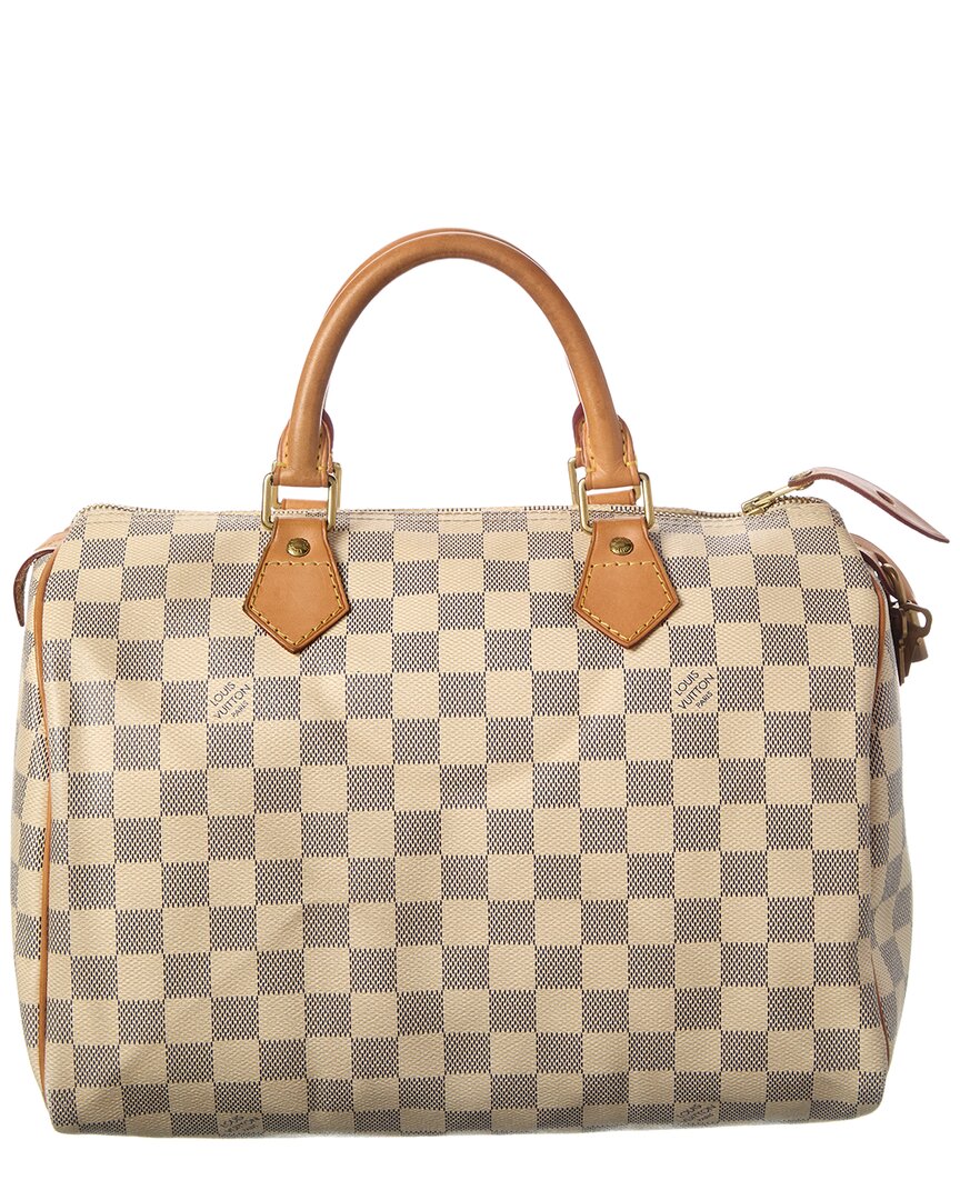 Louis Vuitton Louis Vuitton White Damier Azur Coated Canvas Speedy 30 (Authentic Pre-Loved)