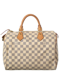 Louis Vuitton Louis Vuitton White Damier Azur Coated Canvas Speedy 30 (Authentic Pre-Loved)