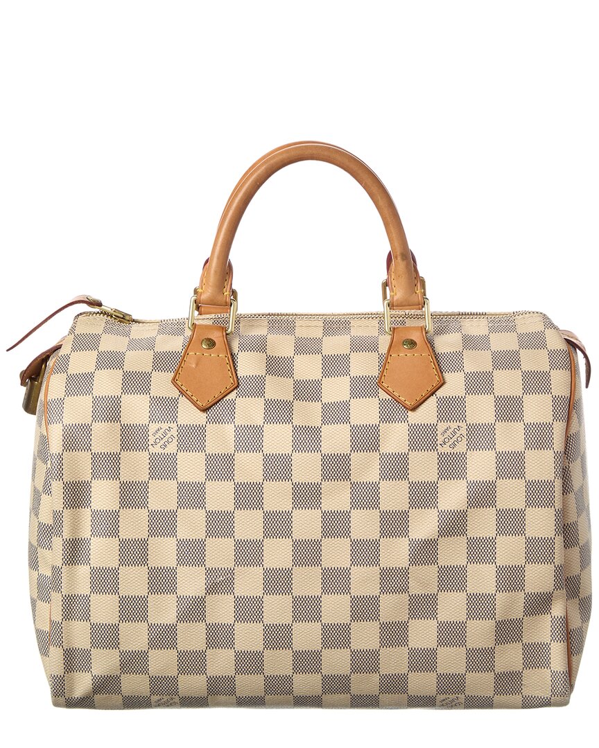 Louis Vuitton Louis Vuitton White Damier Azur Coated Canvas Speedy 30 (Authentic Pre-Loved)