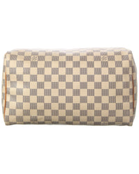 Louis Vuitton Louis Vuitton White Damier Azur Coated Canvas Speedy 30 (Authentic Pre-Loved)