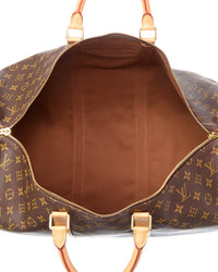Louis Vuitton Louis Vuitton Brown Monogram Coated Canvas Keepall 55 (Authentic Pre-Loved)